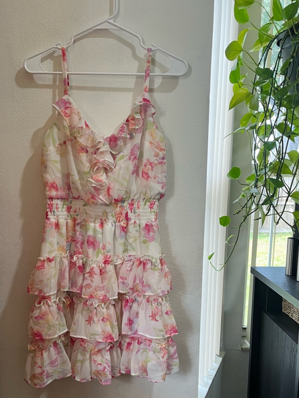 Floral Ruffle Dress | Feminine Spring Summer Smocked Waist Dress